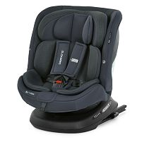 Автокрісло El Camino ME 1207 Gray i-RISE (встановлення проти/по ходу руху, поворотне на 360º, зріст дитини: 40-150 см, ремень безпеки, вік 0+)