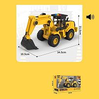 Екскаватор 584-4 інерція, звуки, рухомий ківш, гумові колеса, в коробці