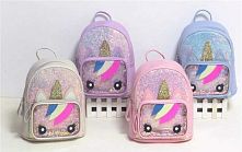 Рюкзак С 59989 4 кольори, “Єдиноріг”, блискітки, паєтки, ВИДАЄТЬСЯ ТІЛЬКИ МІКС ВИДІВ