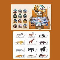 Набір тварин JS 20-2 ЦІНА ЗА 36 ШТУК В БЛОЦІ “Дикі тварини”, 36 фігурок, в коробці