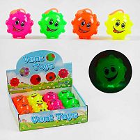 М`яч стрибун C 60503 ЦІНА ЗА 12 ШТУК В БЛОЦІ, 4 кольори, підсвічування, пискавка