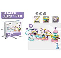 Трек 1026-101 автоматичний підіймач, оглядове колесо, підсвічування, звук, гірки, фігурки поні, аксесуари, в коробці