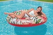 Плотик надувний для плавання BestWay 43410 «Мирна пальма» (Ø158 см, трос, вік 8+, до 90 кг)