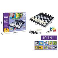 Гра 2012 A 10 в 1, шахи, шашки, лудо, дев'ять людей морріса, автоперегони, змії та драбини, нарди, в коробці