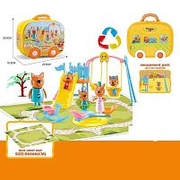 Герої M 8824 “Дитячий майданчик”, ігрова фігурка, гойдалки, ігровий килимок 50х60 см, у валізі