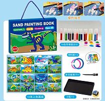Малюй піском LY 63001 A 16 картинок, 16 кольорів піску, інструменти, в коробці