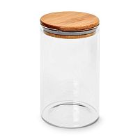 Банка з бамбуковою кришкою 750мл 8.5*15см Stenson R92826/R10866-15
