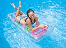 Матрас надувний для плавання Intex 59894 (71*188 см, 2 кольори, підголівник, вік 8+, до 80 кг)