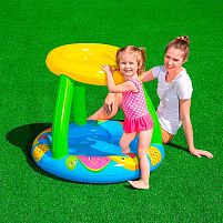 Дитячий надувний басейн BestWay 52331 «Фрукти» (89*94 см, ↑79 см, висота борта: 15 см, об'єм: 26 л, надувне дно, серія: Baby Pools, навіс)