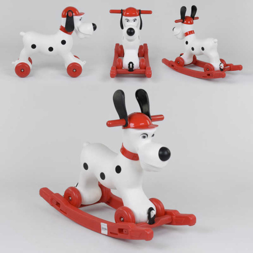 Гойдалка Igrusha 07-915 «Песик» (знімний піддон, коліщатки, пластик)