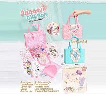 Набір аксесуарів ZD 112 2 види, конверт, шпильки, наліпки, ланцюжки, в боксі