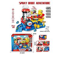 Трек JP 588-88 автоматичний підіймач, 6 машинок, звуки, підсвічування, парогенератор, коробці