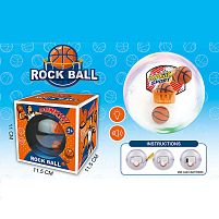 Баскетбол 111 підсвічування, звук, прозора кулька діаметром 10 см, гумовий м’ячик, кошик на щиті, в коробці