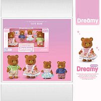 Флоксові тварини 6699 A 10 “Ведмедики”, 4 штуки, рухомі кінцівки, в коробці, ВИДАЄТЬСЯ ТІЛЬКИ МІКС ВИДІВ