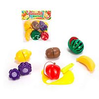Набір продуктів “Кулінарна фантазія” 556644 "WToys", 14 елементів, фрукти на липучках, дошка для нарізання, ніж, у пакеті