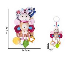 Брязкальце 688 M58 текстильне, підвіска, гумовий прорізувач, кільця, кріплення для підвішування, шелесткі елементи, в пакеті