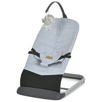 Крісло-шезлонг для немовлят (баунсер) El Camino ME 1178-1 Gray (з натурального льону, механізм гойдання: від рухів дитини)