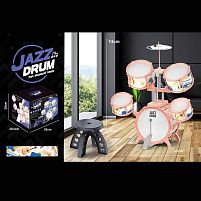 Барабанна установка ZG 3001-D розмір: 65х38х74 см, барабанні палички, стільчик, в коробці