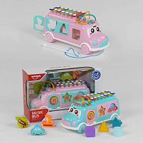 Машина логическая НЕ 8019 (48/2) с ксилофоном, 2 цвета, в коробке 