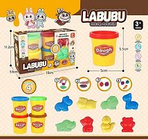 Тісто для ліплення 6213 B герой, 4 кольори, формочки, в коробці