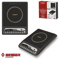 Плита індукційна Besser 10233 (28.5*35 см, склокерамічна поверхня, 2000W, 8 температурних режимів,7 програм)