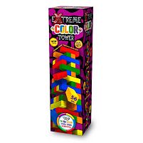 Дженга G-ECT-01U "Extreme color tower" "Danko Toys", дерев'яна, 56 елементів-брусків, в коробці