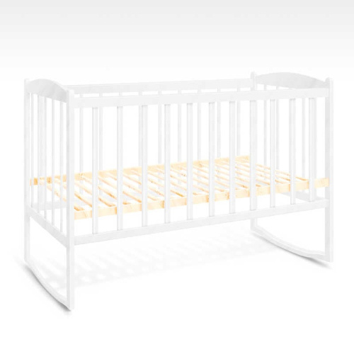 Ліжечко-гойдалка дитяча - колір білий "Проста" в пакеті