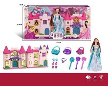 Замок з лялькою KDL 60 лялька висотою 28 см, шарнірні з’єднання, знімний одяг, аксесуари, замок складається, в коробці