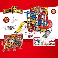 Трек 6693 D5 2 машинки, 4 рівні, наліпки, в коробці