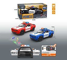 Машина YM 9904 B “Поліція”, підсвічування, звуки транспорту, мелодії, інерція, двері відчиняються, гумові шини, в коробці, ВИДАЄТЬСЯ МІКС ВИДІВ