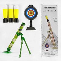 Міномет TD 01 звук, підсвічування, механічний принцип роботи, 3 м’які снаряди, мішень, в коробці