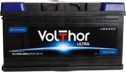 Акумулятор автомобільний VolThor VU10H 60038 SMF (Ultra, Ca/Ca, 12V, 100Ah, EN850A, RC 182 min, Euro, 175*190*353 мм, Словенія, 2022 р.) фото 2