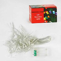 Гірлянда C 61483 штора, 100 ліхтариків, 3х0,75 м, на батарейках, біле світло, 2 режими, у коробці