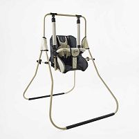 Гойдалка 0-м "Алінка" 209896 сірий з бежевим, бежевий каркас, зміна положення спинки "сидячи/лежачи", у пакеті