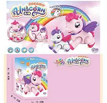 Конячка музична RS 9046 C 2 кольори, на батарейках, підсвітка, музика, рухається, в коробці