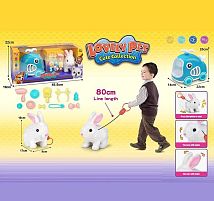 Улюбленець 926-3 "Кролик", переноска, ходить, пищить, на повідці, аксесуари, в коробці