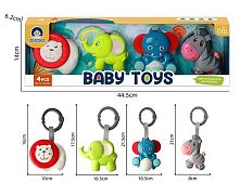 Набір брязкалець 977-3 4 штуки, рухливі елементи, в коробці