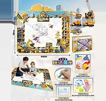 Килимок для малювання водою YYD 043 100х80 см, 3 маркери, водяні печатки, трафарети, 1 металопластикова машинка, в коробці