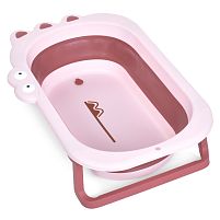 Ванночка для купання немовлят El Camino ME 1141 CROCO Pink (20,8*53,9*80 см., складна)