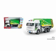 Машина RJ 6671-5 сміттєвоз, масштаб - 1:14, підсвічування, звукові ефекти, інерція, гумові шини, рухомий сміттєвий бак, в коробці