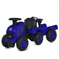 Каталка-толокар Bambi Racer M 6154-4 (трактор з причепом, граблі, лопатка, колеса: пластик, 90*32*35,5 см, синій, до 20 кг)