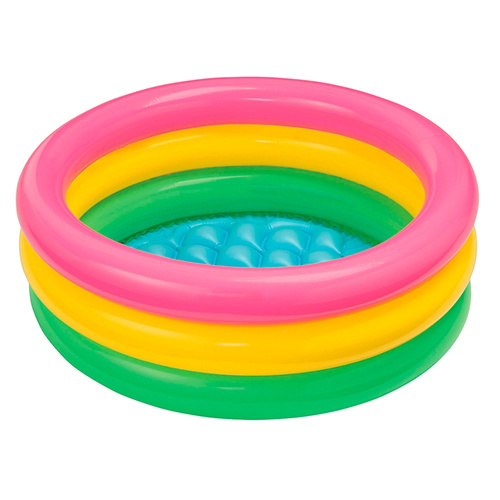 Дитячий надувний басейн Intex 58924 «Веселка» (Ø86 см, ↑25 см, об'єм: 56 л, надувне дно, серія: Baby Pools) фото 2