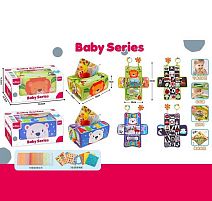 Розвиваюча гра 301 2 види, “Серветниця”, 10 фатинових серветок, текстурні квадратики, шурхотять, гумовий прорізувач, брязкальце, дзеркало, англій