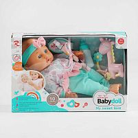 Пупс 6290 м’якотілий, п’є з пляшечки, брязкальце, музичний чіп, висота 37 см, в коробці