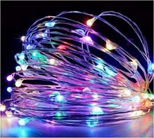 Гірлянда C 61486-10 Y 20.35 метри, світлодіодна, жовте світло, від батарейок, 1 режим, в коробці