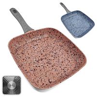 Сковорода-гриль рифлена суперстійке покриття "Granite" інд. дно  28*4см Stenson 10379-28