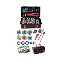 Набір бейблейдів BB 314 A-1 2 запускачі, 6 дзиґ з металевими накладками, валіза, в коробці