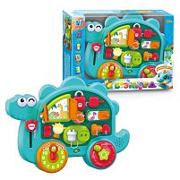 Бізіборд 72024 "WToys", ОЗВУЧУВАННЯ УКРАЇНСЬКОЮ МОВОЮ, 15 казок, 15 пісень, 15 загадок, 15 скоромовок, звуки, підсвічування, пальчикові ігри, трі