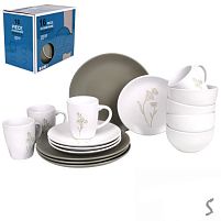 Набір столового посуду 16пр/наб (тарілка 26+20см, супниця 15см, чашка 420мл) Stenson MC5575-1
