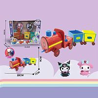 Набір героїв YQ 519 2 фігурки героїв, потяг, 2 вагони, декорації, в коробці